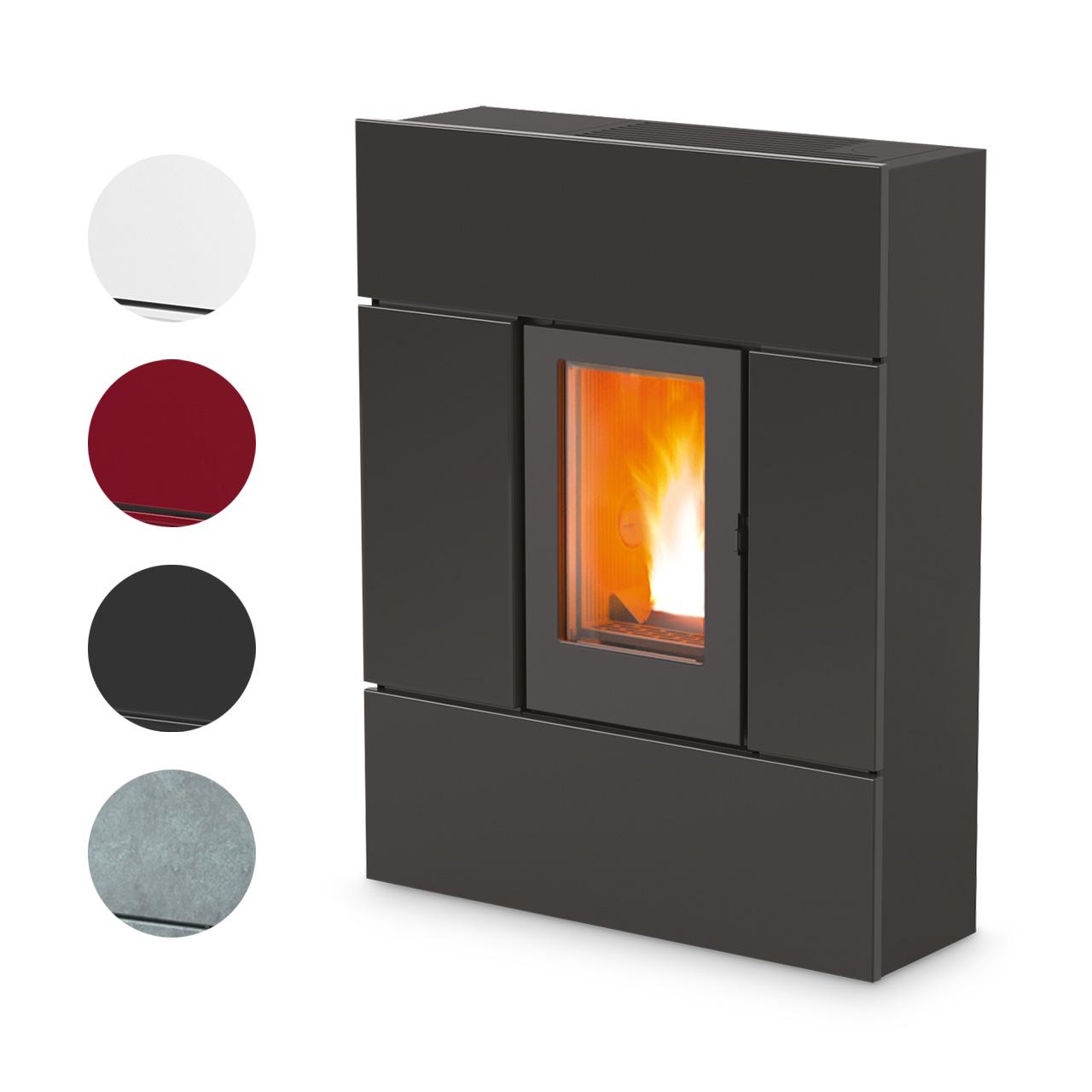 Pelletofen MCZ Ray Comfort Air 8 R 7,8 kW - Ausführung: Stahl Bordeaux metal_304