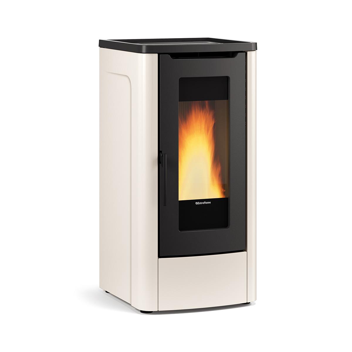Pelletofen Extraflame Dahiana Plus VFS mit 10 kW - Verkleidung: elfenbein