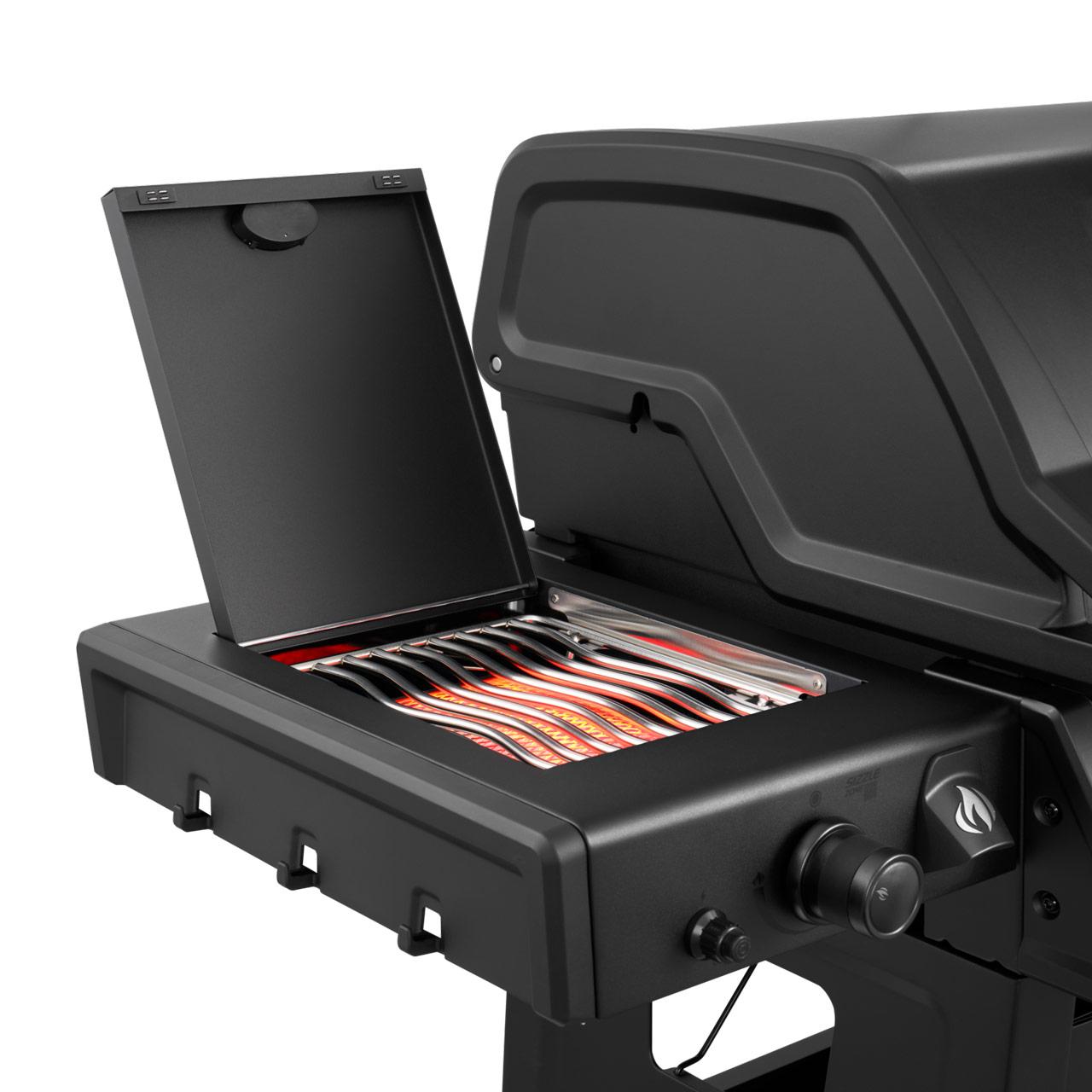 Gasgrill Napoleon Freestyle PRO 425 Schwarz mit Infrarot-Seitenbrenner - 50 Jahre Napoleon Sommer Aktion
