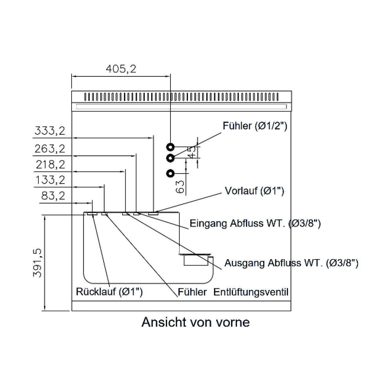 Holzherd wasserführend Tyrola TR_T 100 17,7 kW - Verkleidung: Edelstahl