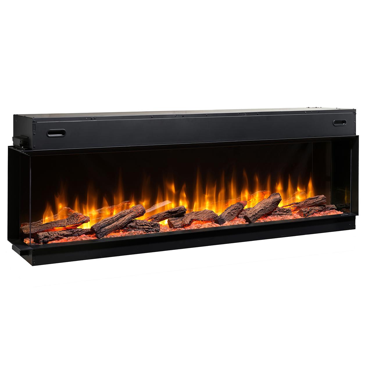Dimplex Ignite Ultra 74 Elektrokamin - 3-seitiger Panorama-Einbau mit Optiflame-Technologie, App-Steuerung und Soundeffekt