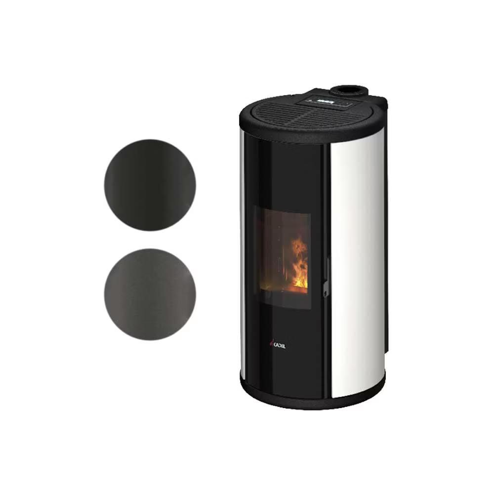Pelletofen Cadel Sound 7 Up-Twin 7 kW - Ausführung: Anthrazit