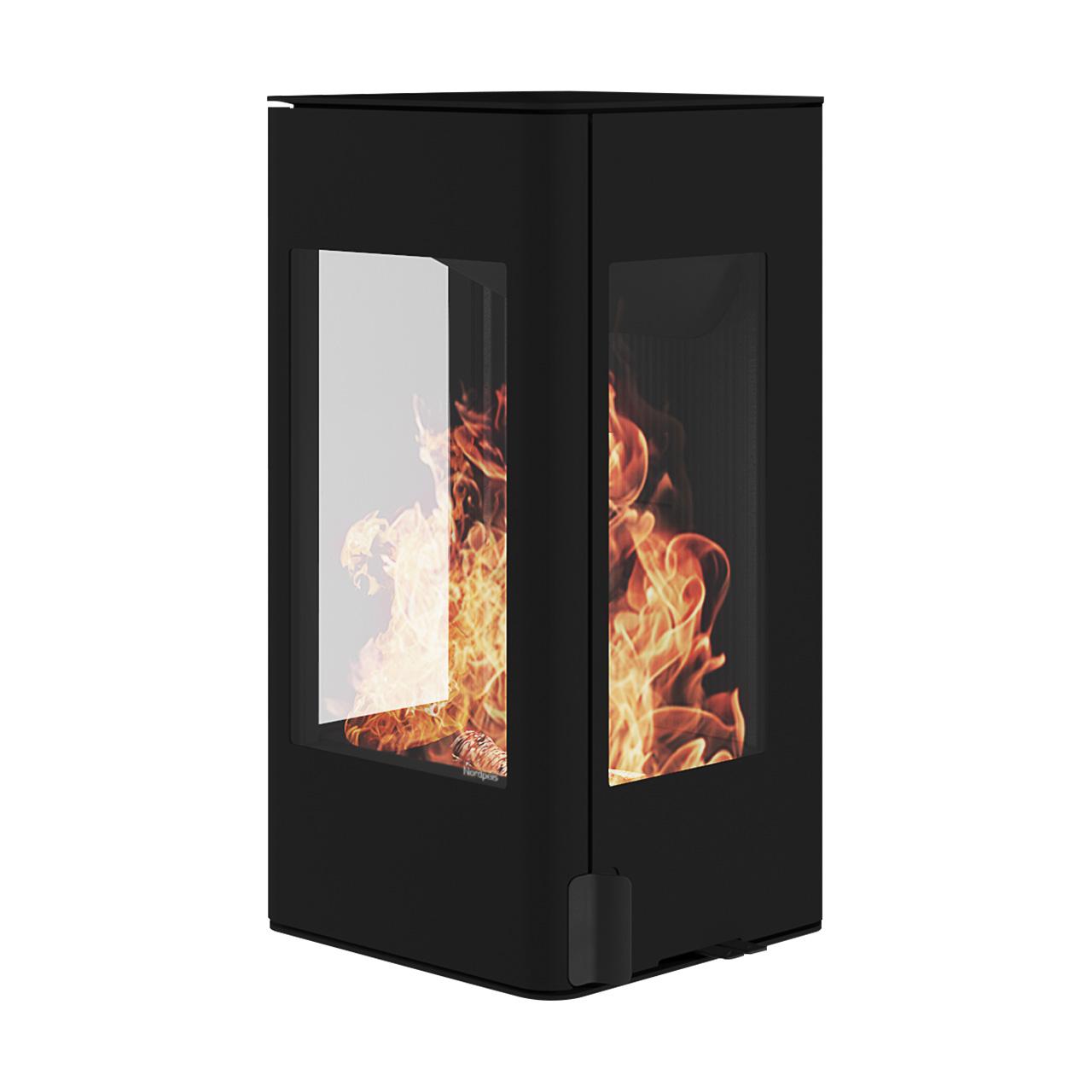 Kaminofen Nordpeis YoU Wall 6,6 kW, Wandkamin - Ausführung: Nordpeis YoU Wall, Thermotte Dark