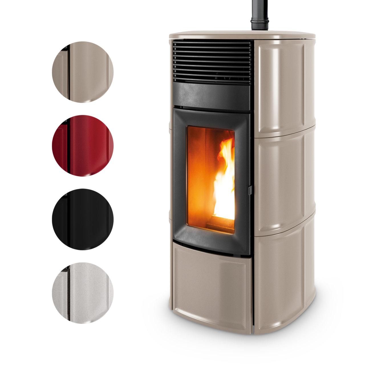 Pelletofen MCZ Suite Comfort Air 12 UP! 11,9 kW - Ausführung: 126 Matt Black ceramic