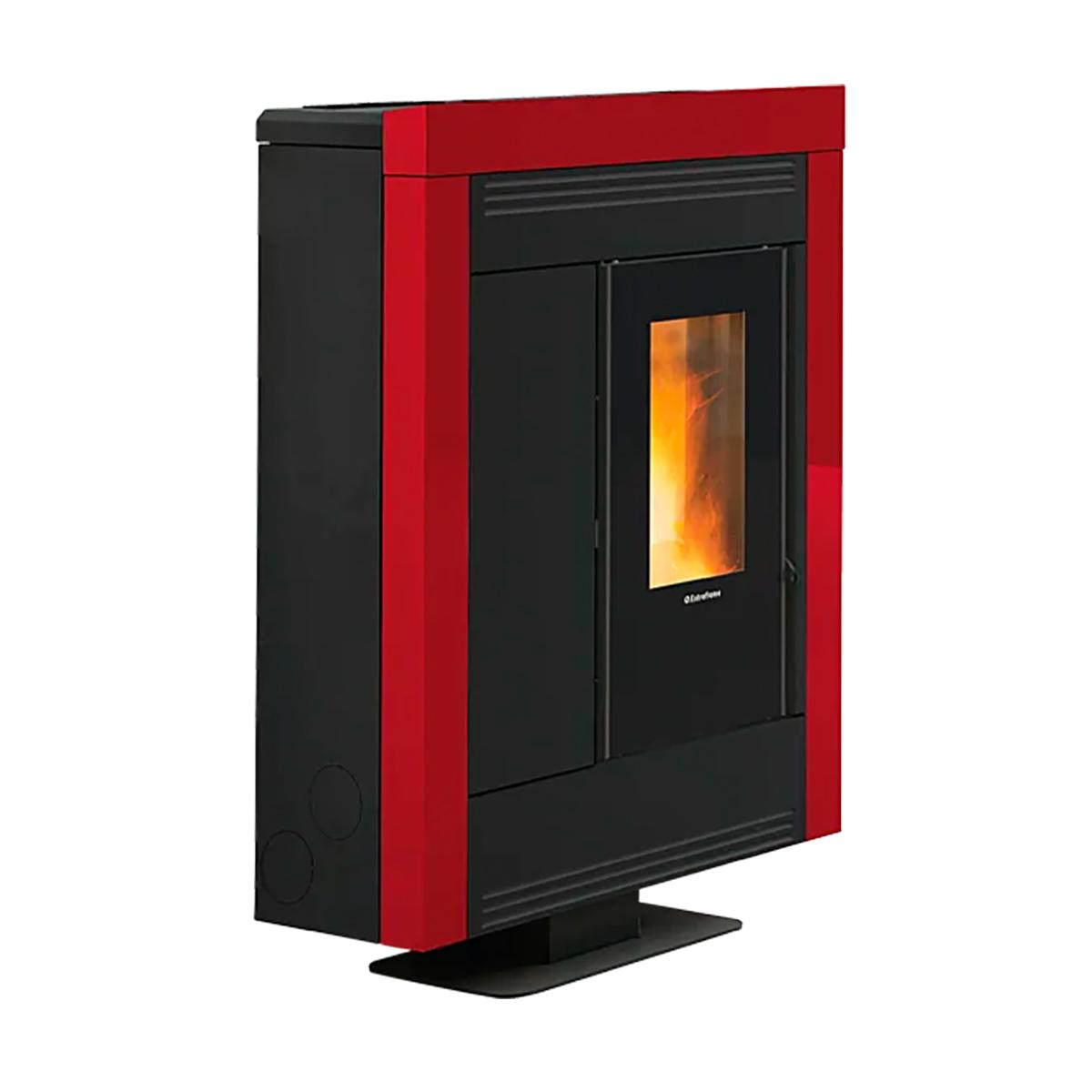 Pelletofen Extraflame Souvenir Plus 5.0 mit 10 kW - Verkleidung: bordeaux