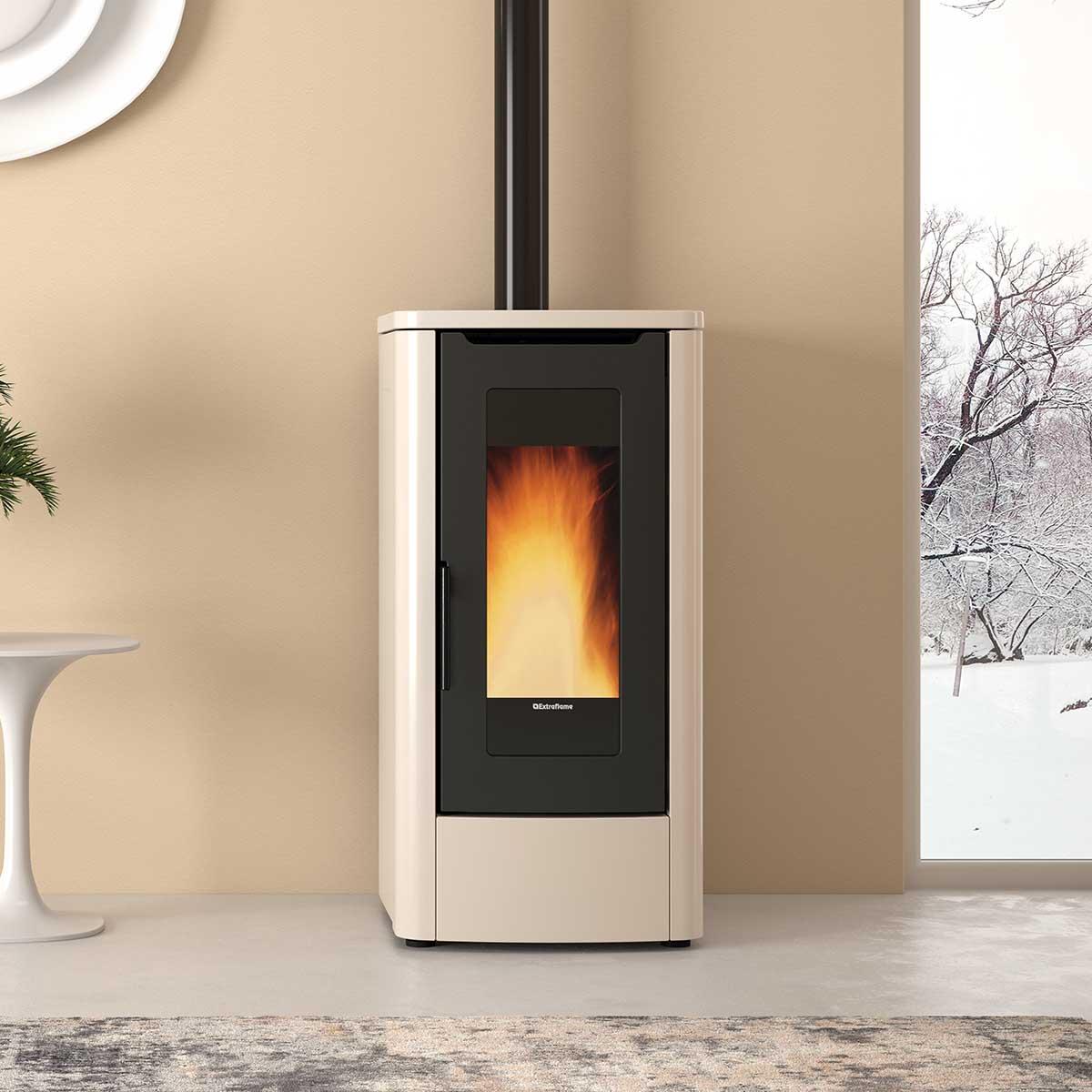 Pelletofen Extraflame Teorema mit 10 kW - Verkleidung: schwarz