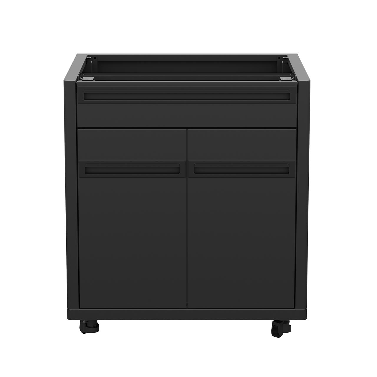 Outdoorchef Heat Outdoorküche X-415 RB K mit Blazing Zone, Türenschrank und Schubladenschrank mit Schwerlastauszügen inkl. Granit-Arbeitsplatten