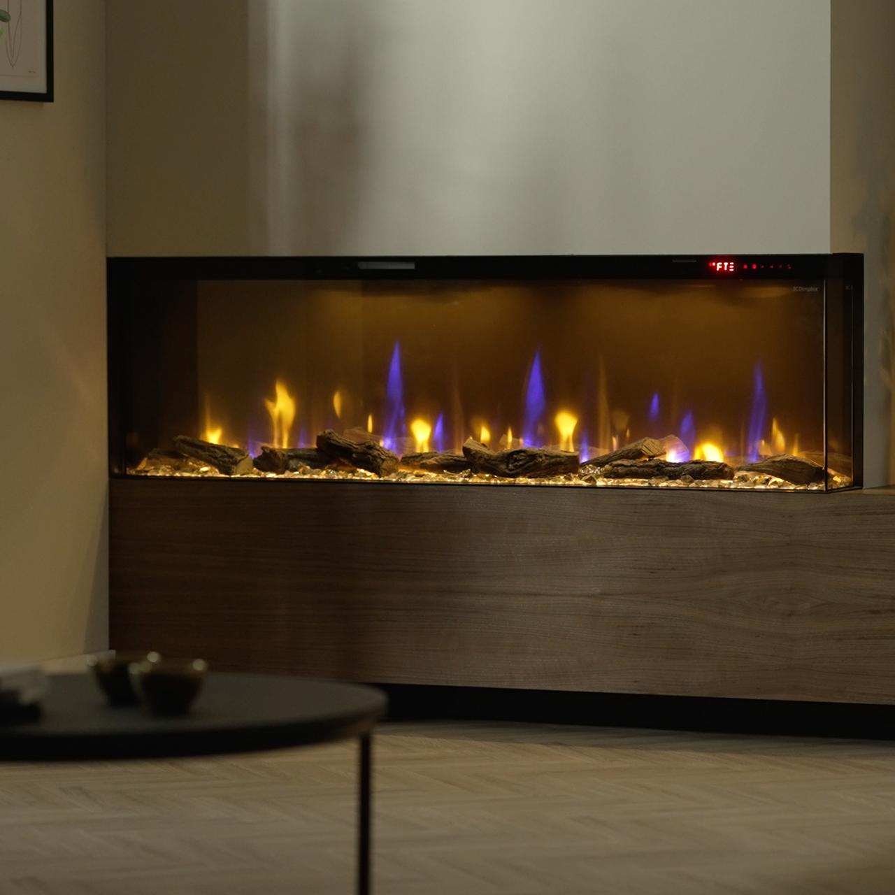 Dimplex Ignite Bold 74 Elektrokamin - Panorama-Design mit 3-seitiger Installation, App-Steuerung & Optiflame-Technologie