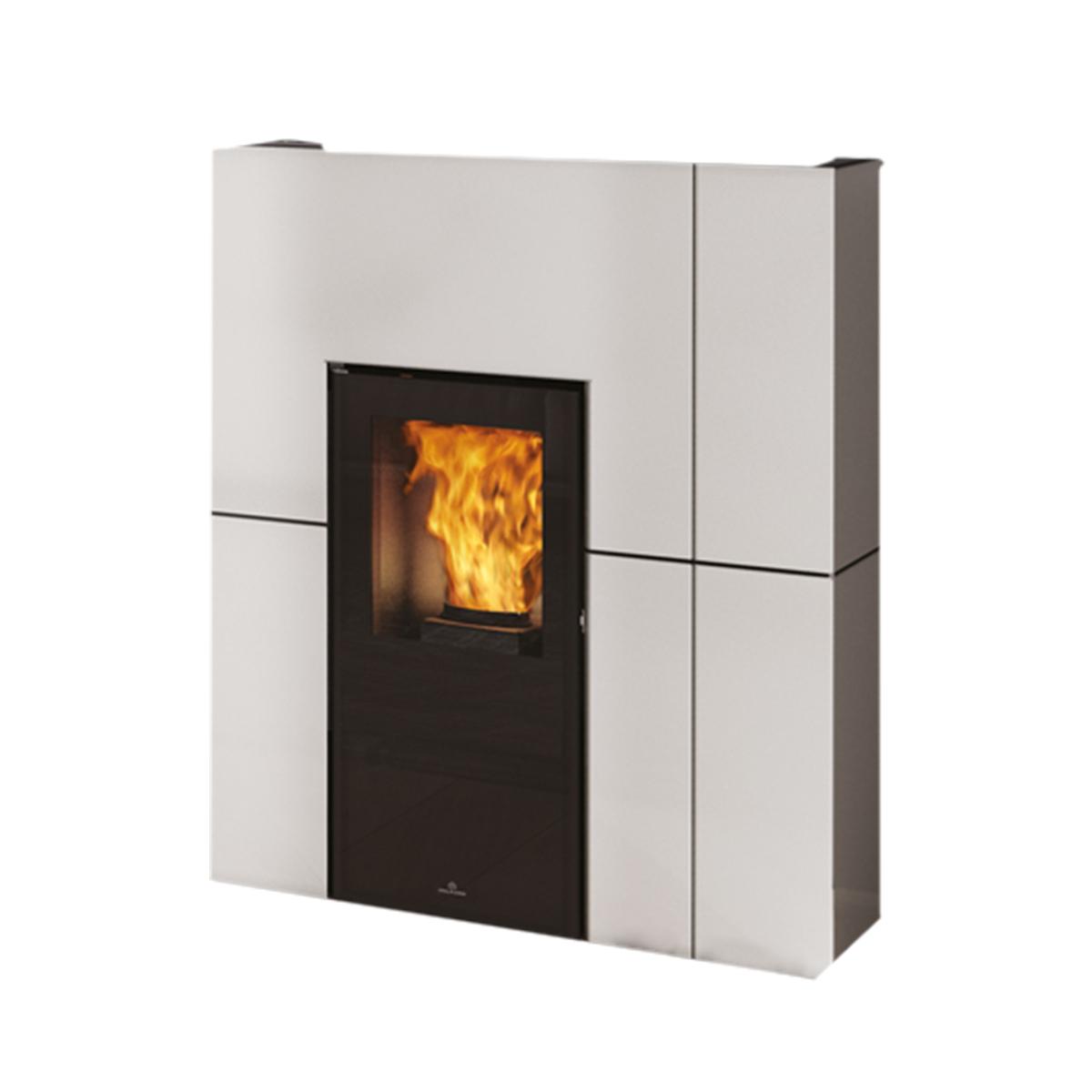 Pelletofen wasserführend Edilkamin Blade H 15 Evo 15,3 kW - Ausführung: Stahl Weiß