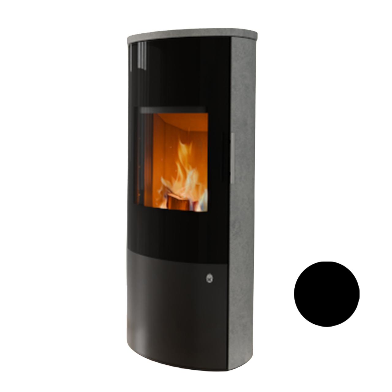 Königshütte Kaminofen GEMINI 1/7 6kW - Ausführung: Stahl schwarz mit Stahltür