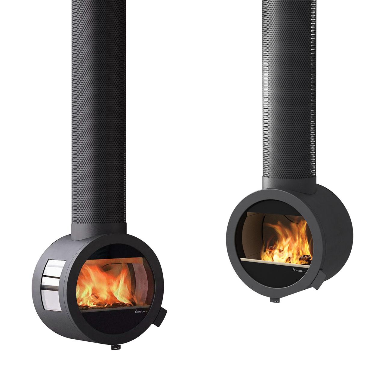 Kaminofen Nordpeis ME Decke 5,8 kW - Ausführung: Me Decke für Dachschräge 45° ohne Seitenglas