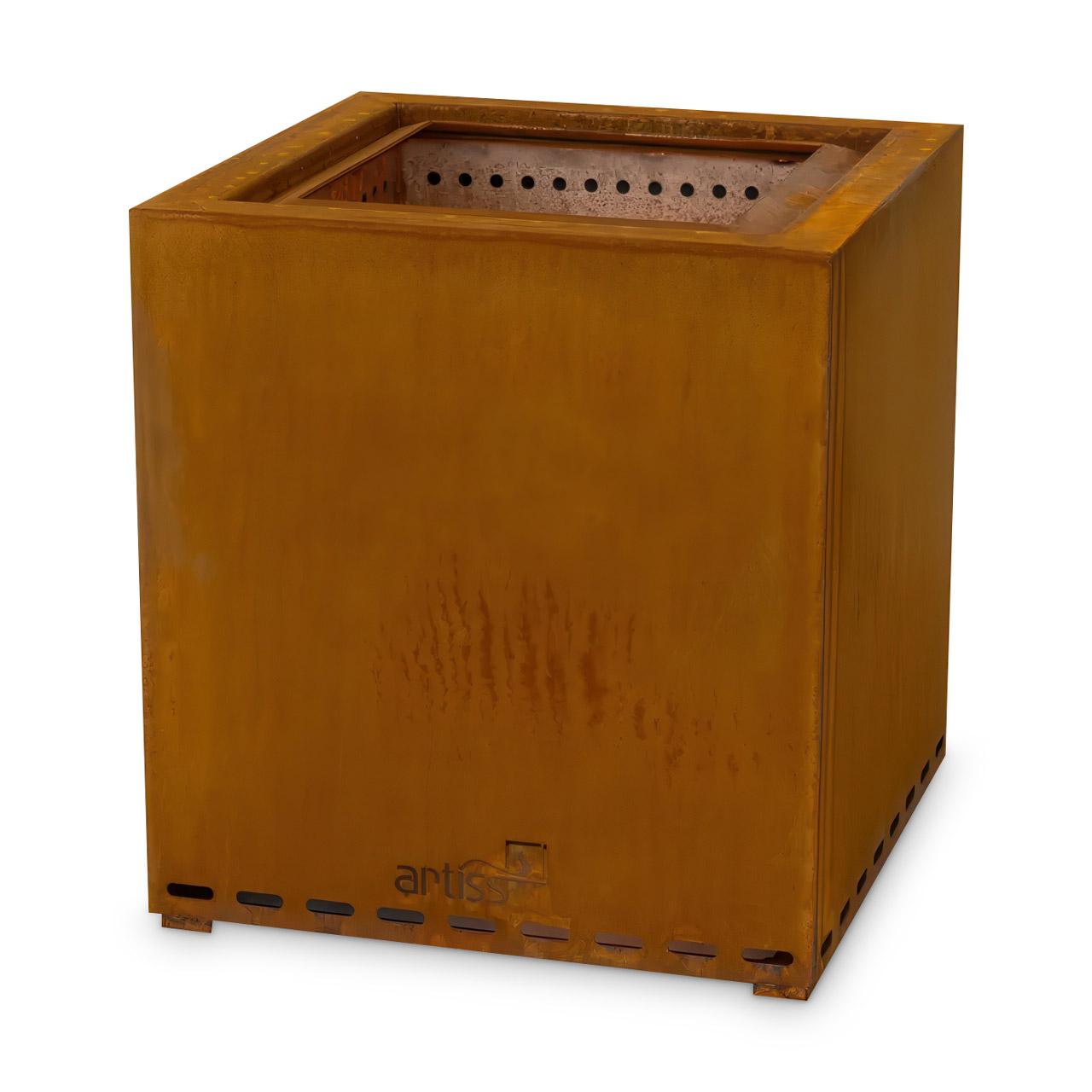Terrassenofen Artiss Z1, rauchfreie Feuerschale für Holz & Pellets - Ausführung: Corten