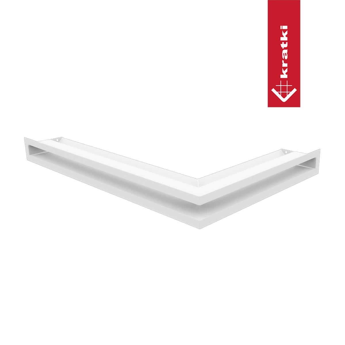 Kratki Eck-Luftleiste links - Größe: 60 x 40 x 6 cm - Farbe: Weiß - Ausführung: Standard