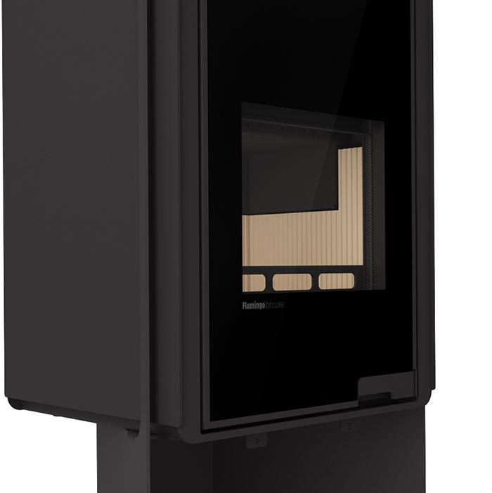 Kaminofen HS Flamingo Pulau 9 kW - Farbe: Rot