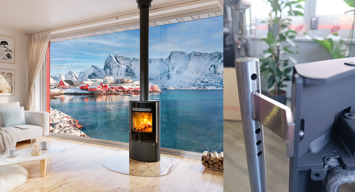 Kaminofen modern als Blickfang