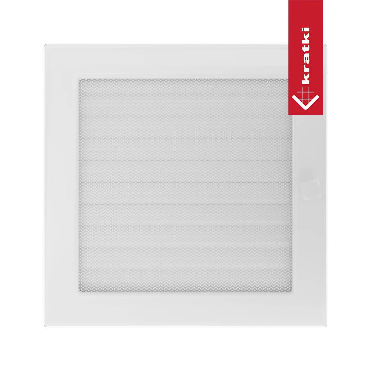 Kratki Warmluftgitter rechteckig - Größe: 22 x 22 cm - Farbe: Weiß