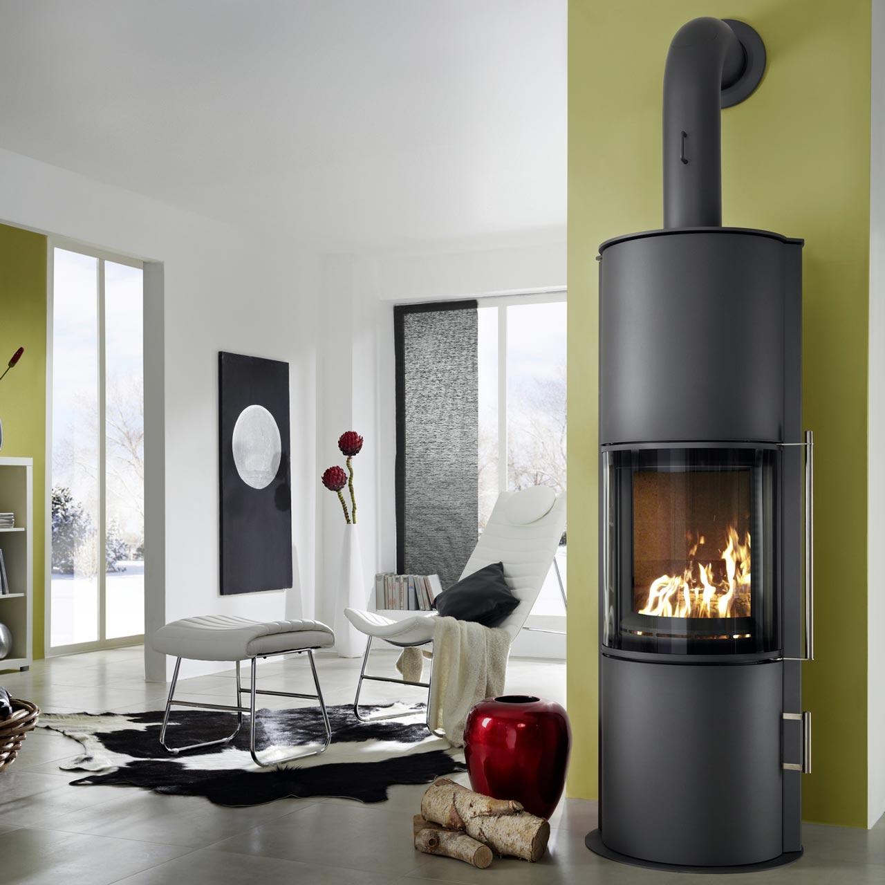 Kaminofen wasserführend Koppe Nexus Aqua 11 kW - Ausführung: Stahl/Gussgrau