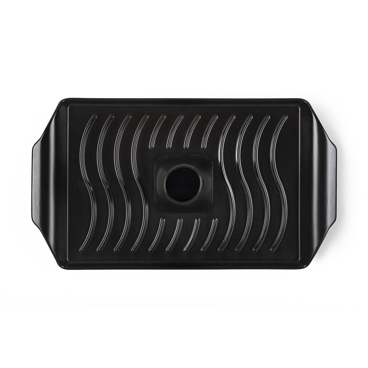 Grillzubehör Napoleon Keramische Grillplatte mit Geflügelaufsatz 43x25 cm