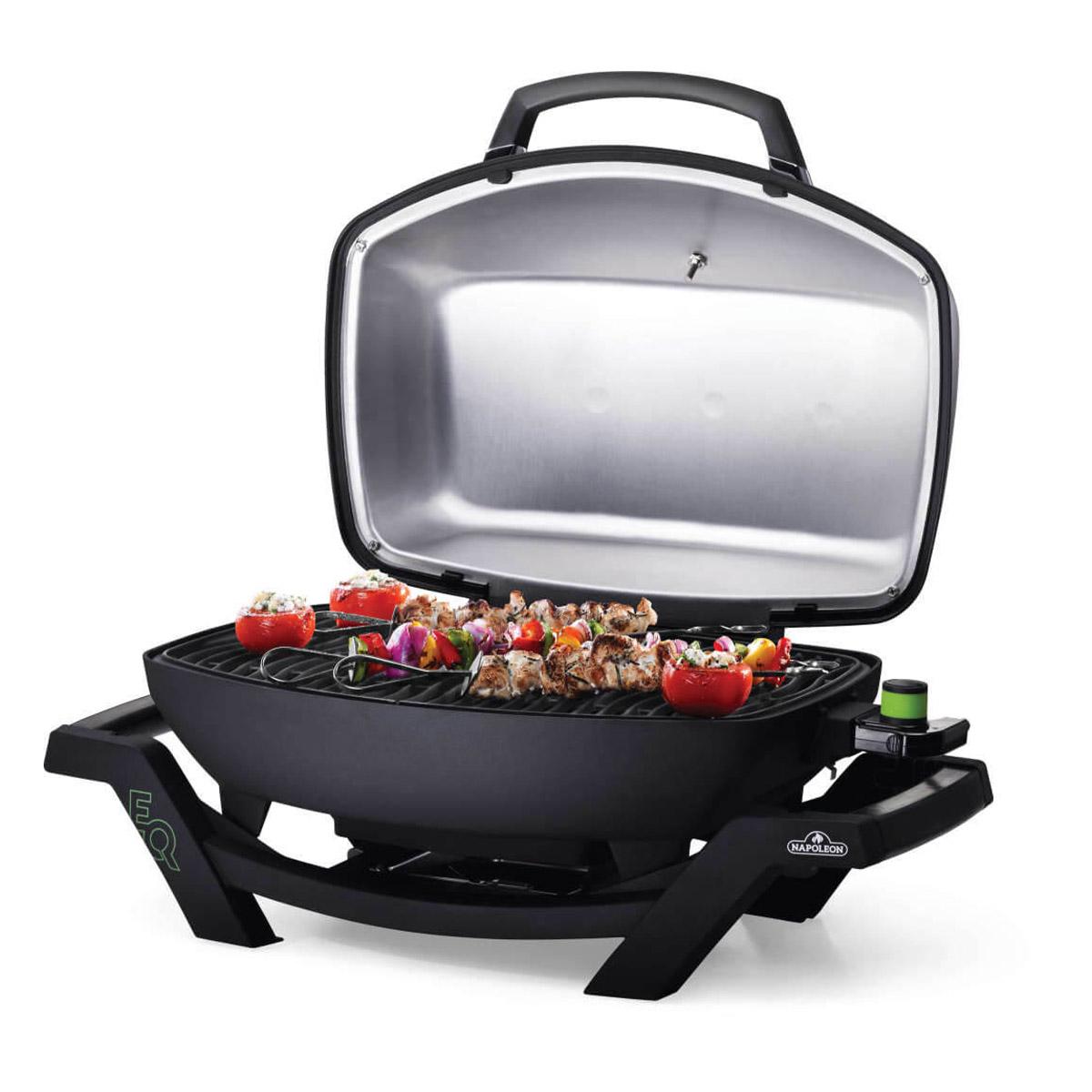 Elektrogrill Napoleon TravelQ PRO285E Set inkl. Abdeckhaube, Grillplatte und Warmhalterost
