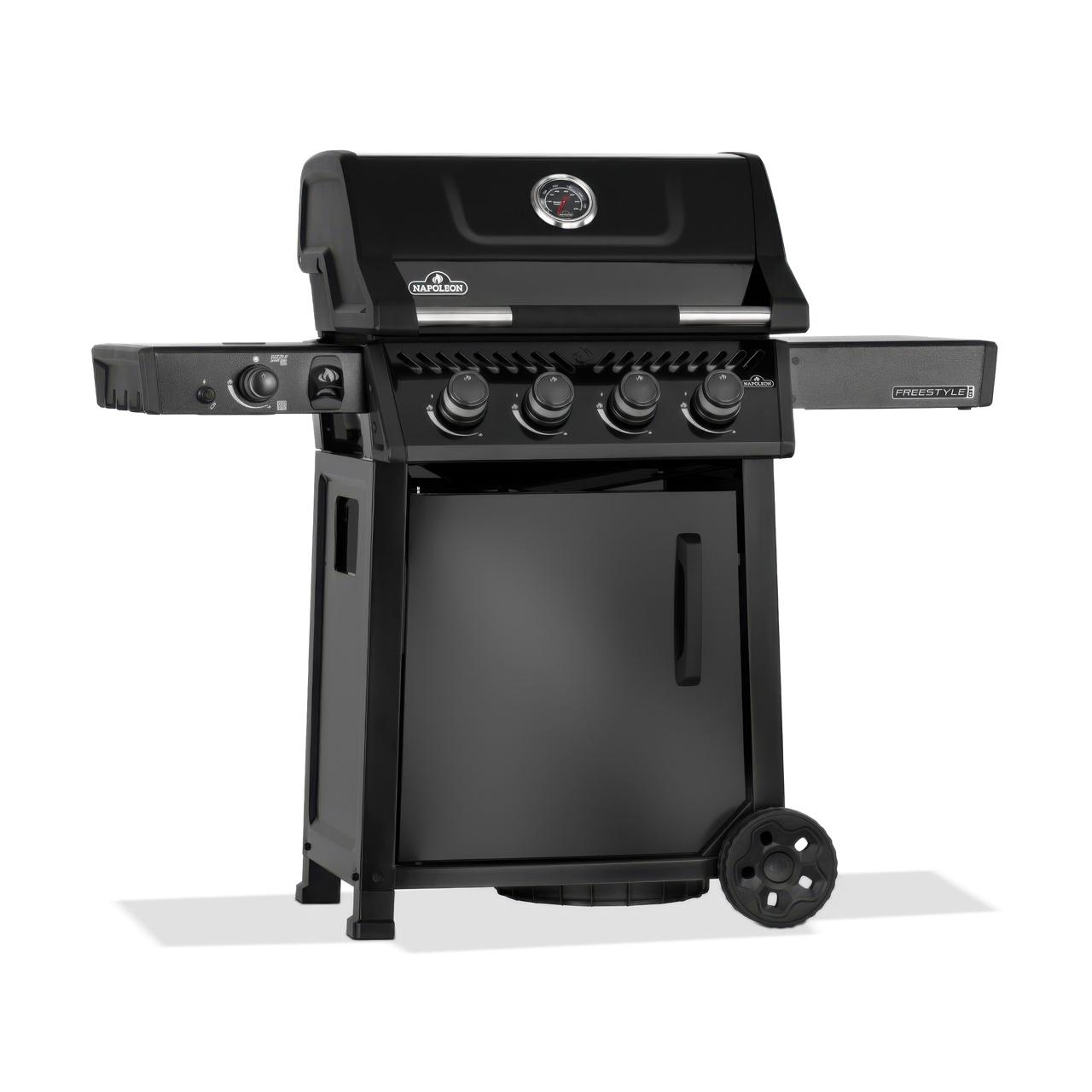 Gasgrill Napoleon Freestyle PRO 425 Schwarz mit Infrarot-Seitenbrenner - 50 Jahre Napoleon Sommer Aktion