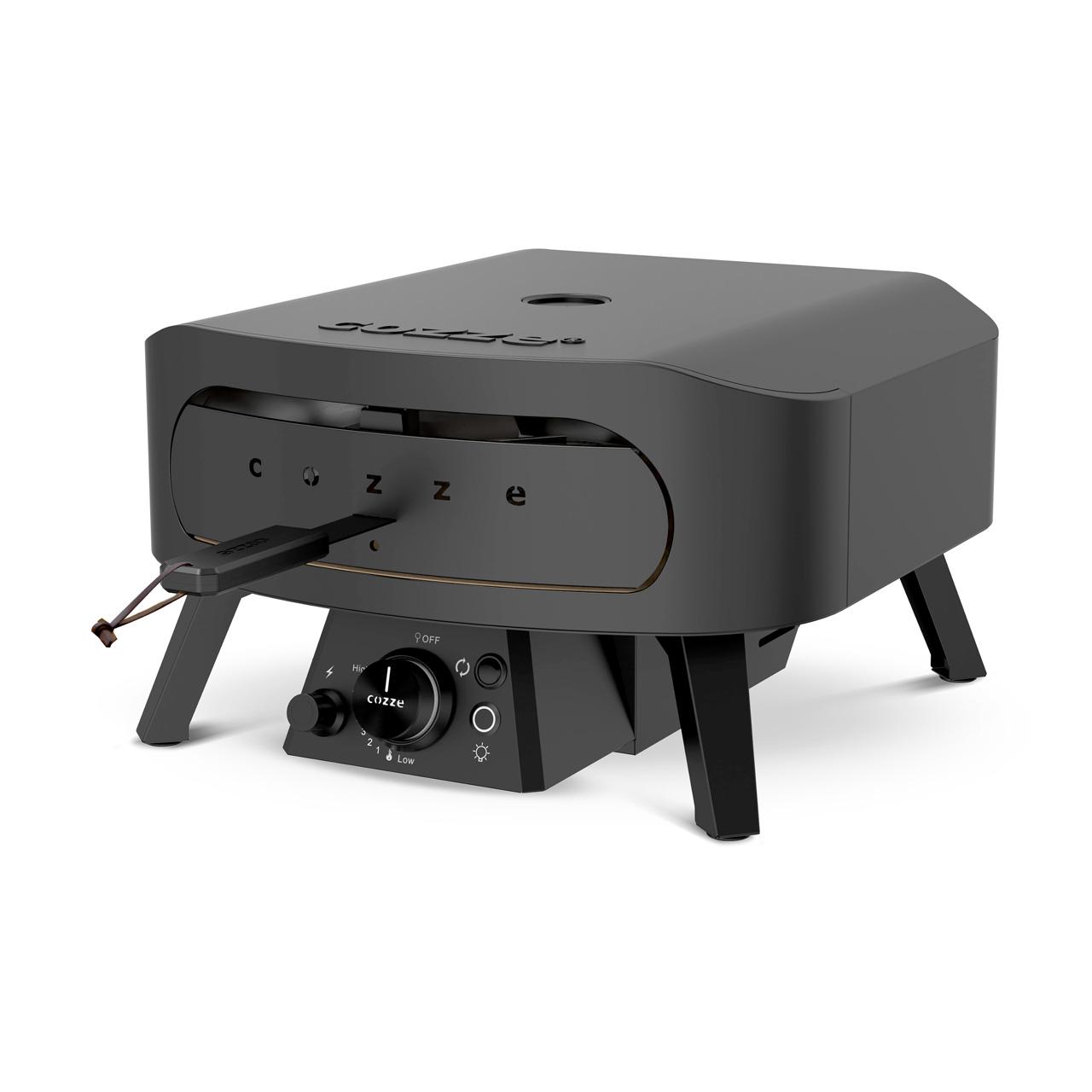 Gas Pizzaofen Cozze 13 Zoll Classic Rotate Black Edition, 50 mBar inkl. drehbarem Pizzastein & Hitzeschild