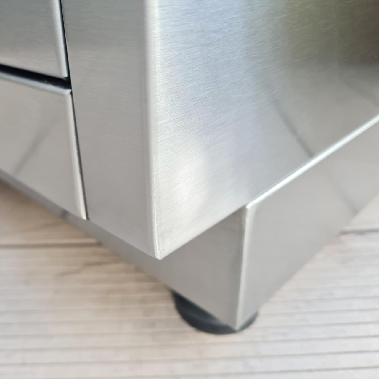 Outdoorküche vivandio quub / Outdoor Cocktailstation mit Kühlschrank und Spüle - Ausführung: schwarz - Mobilität: mit Stellfüßen