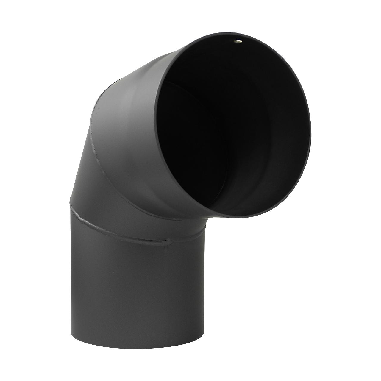 Ofenrohr Bogen 3tlg. starr DN 120 mm 90° Gussgrau