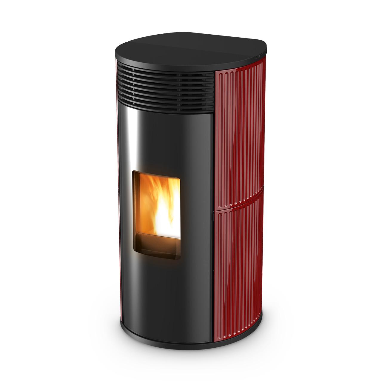 Pelletofen wasserführend MCZ PAD Hydro Matic 18 R 17,7 kW - Ausführung: 105 Line Bordeaux ceramic