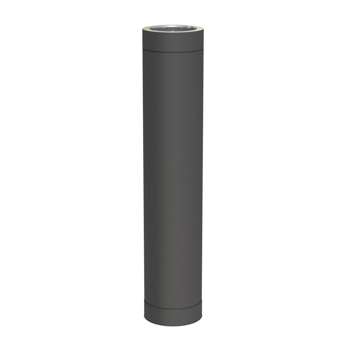 Jeremias DW-BLACK Längenelement - für Schornstein-Innendurchmesser: 130mm - Länge: 1000mm