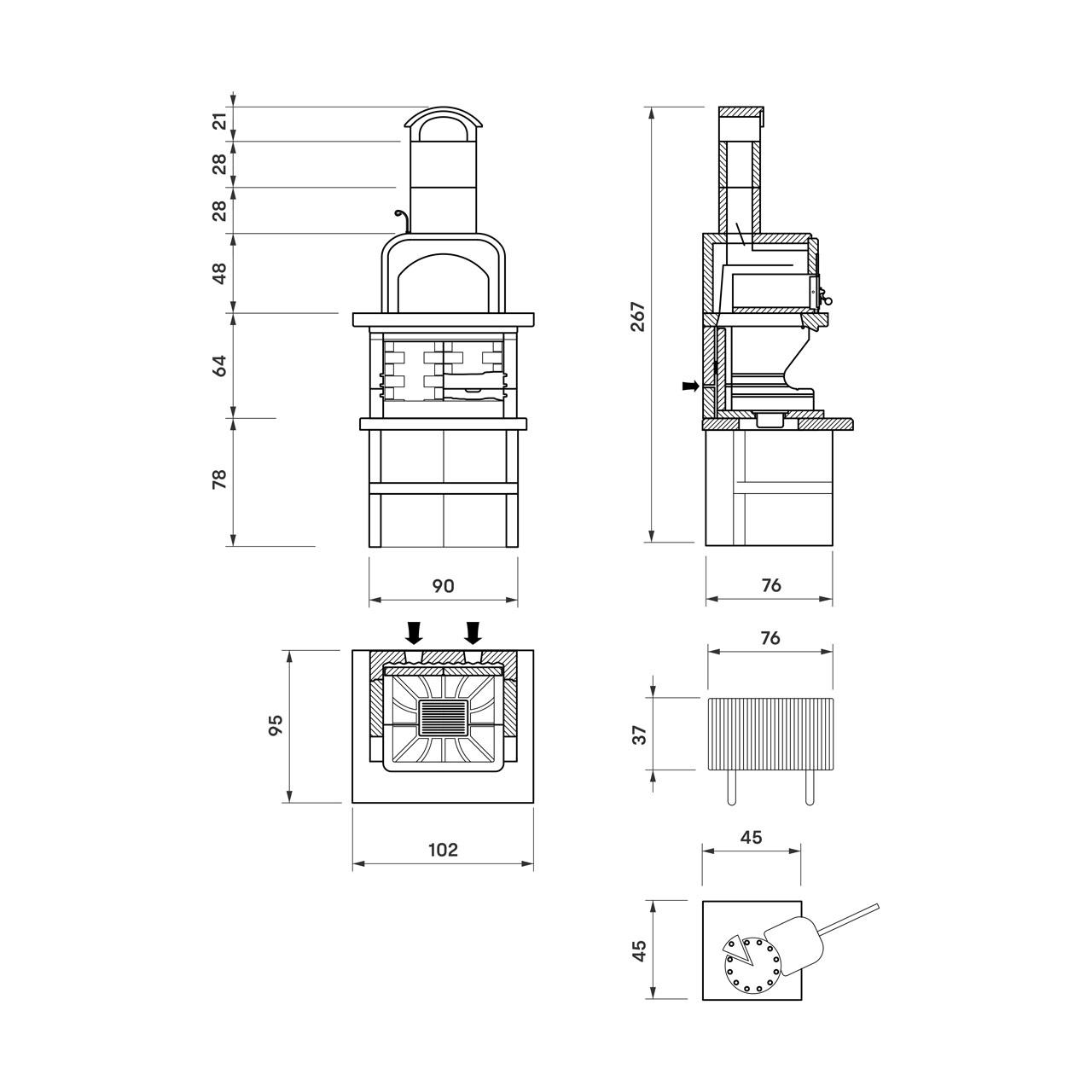 Outdoorküche Palazzetti Capri 3 Gartengrill
