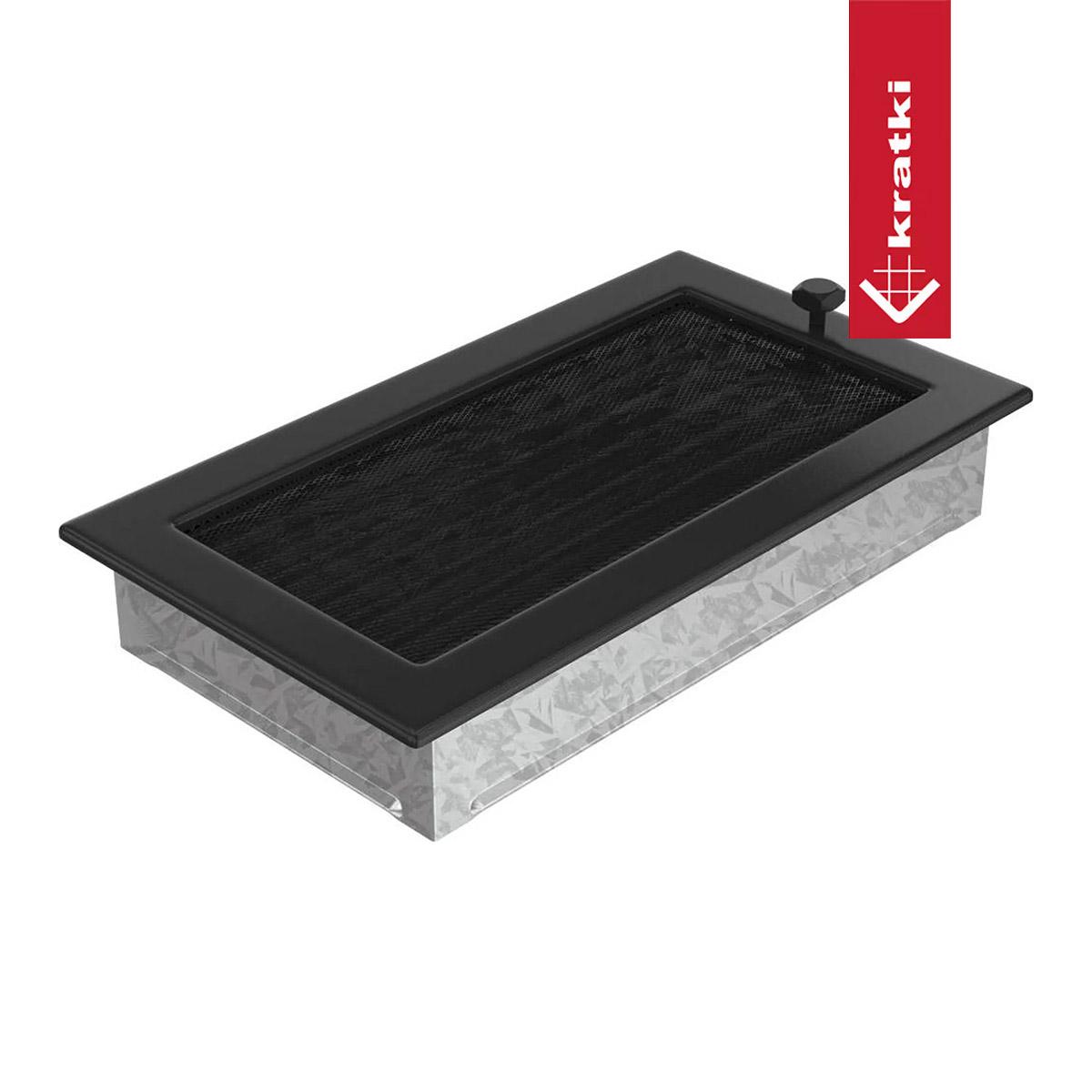 Kratki Warmluftgitter rechteckig - Größe: 17 x 30 cm - Farbe: schwarz