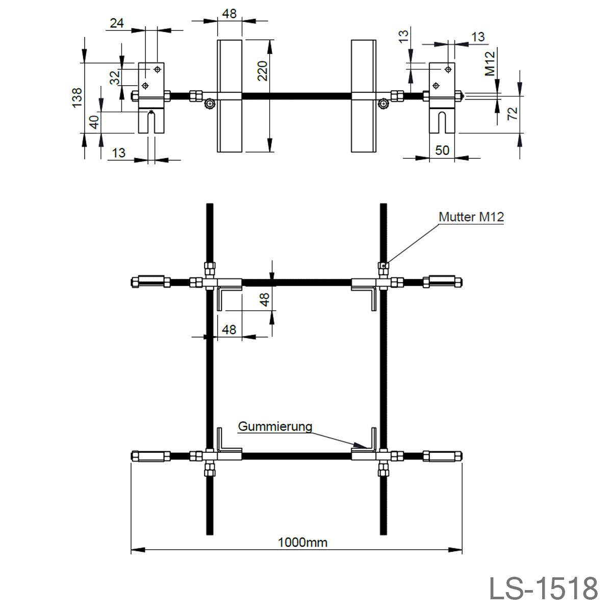 Jeremias Furado-F Sparrenhalter universal für Schacht