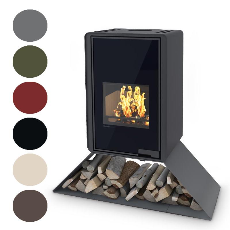 Kaminofen HS Flamingo Deluxe Senai 9 kW - Farbe: Grau