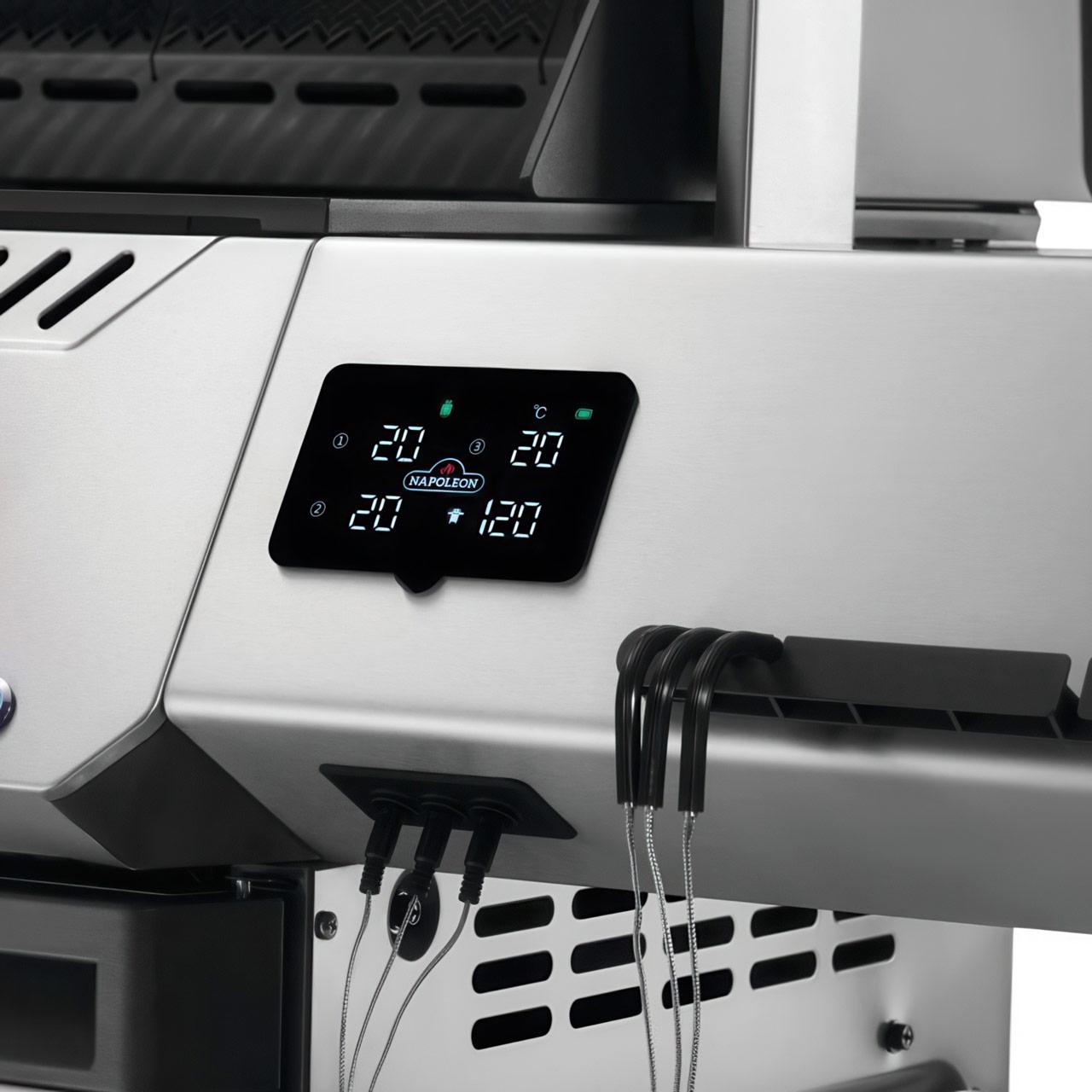 Gasgrill Napoleon Prestige 500 Connected Edelstahl mit SIZZLE ZONE und Heckbrenner (2026) Bundle inkl. 2 Unterschränke