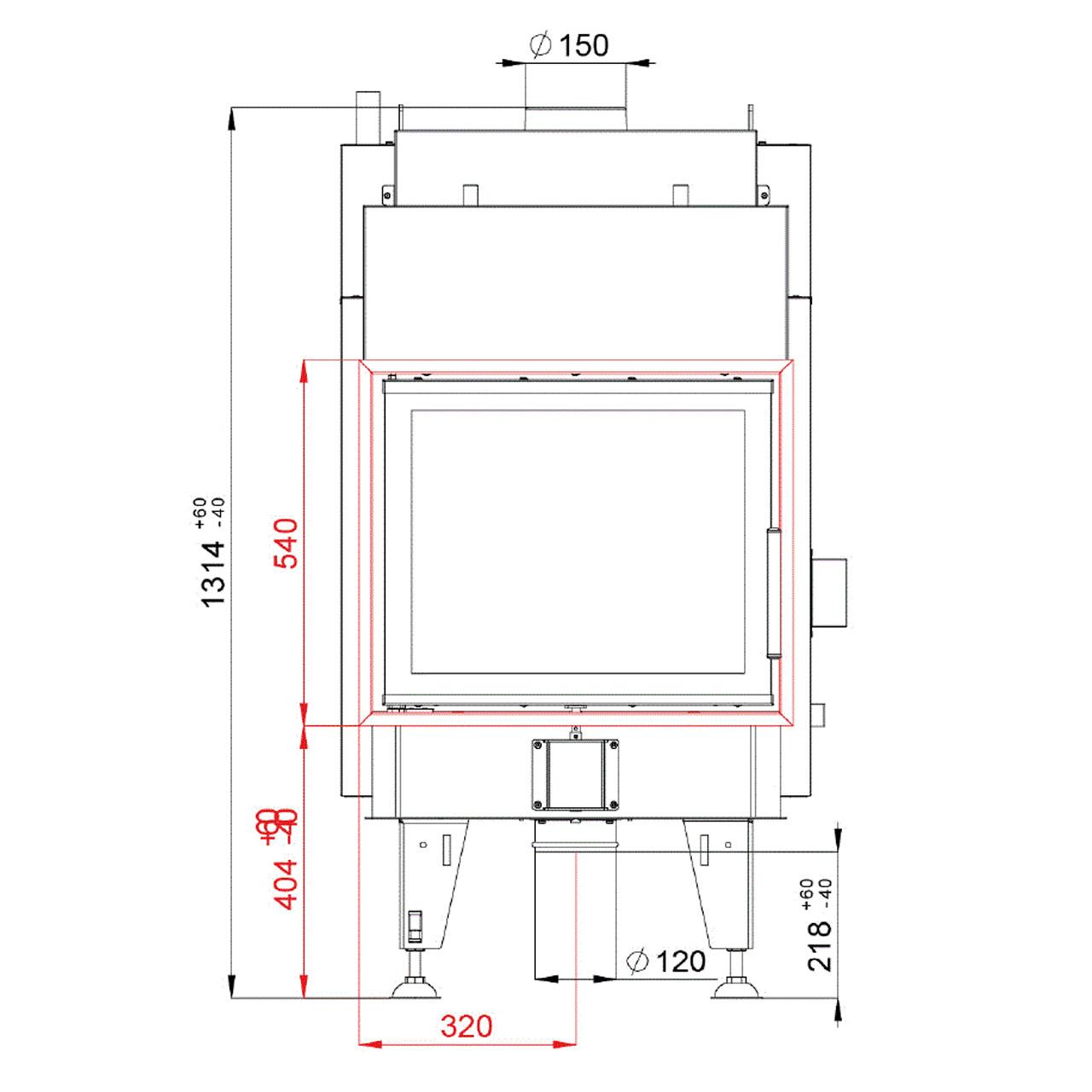 Kamineinsatz wasserführend BeF Aqualite 6, 8 kW