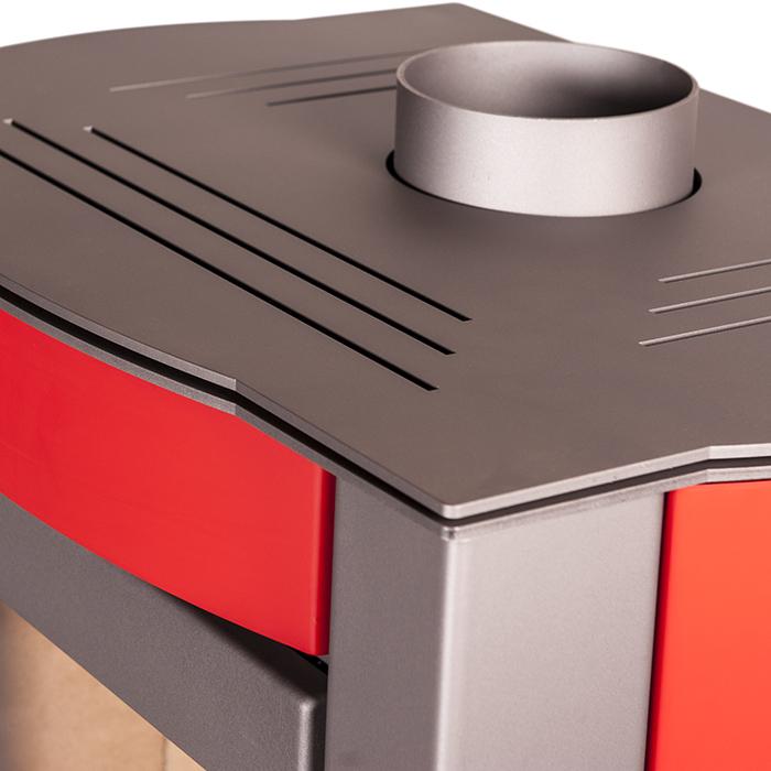Kaminofen HS Flamingo Amos 9 kW - Farbe: Rot