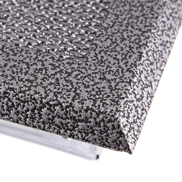 Warmluftgitter 19x19 cm Kamin Lüftungsgitter Ofen Gitter Silber Antik