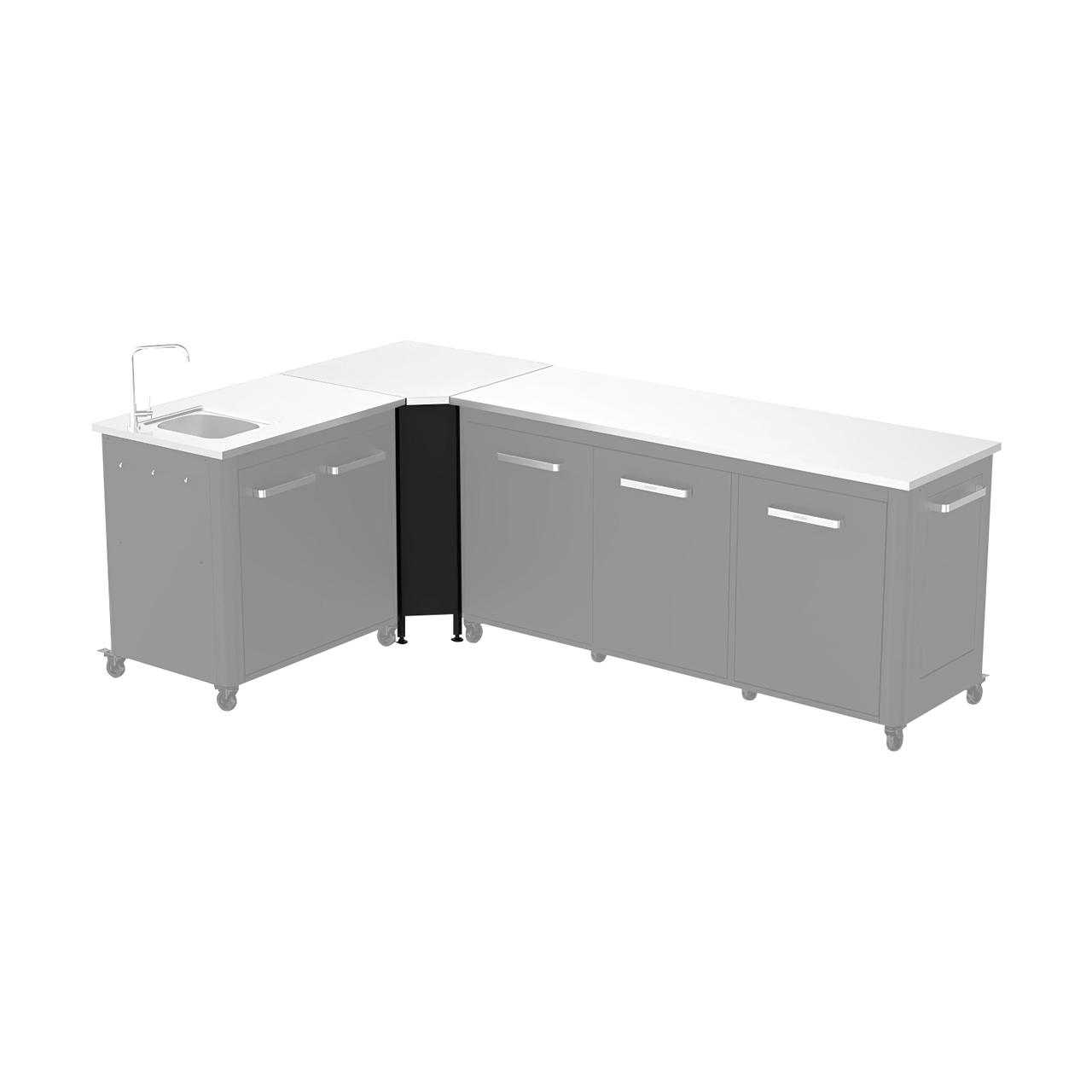 Cozze Tisch für Outdoorküche Eckmodul 90x60x90 cm, Outdoor Schrankmodul