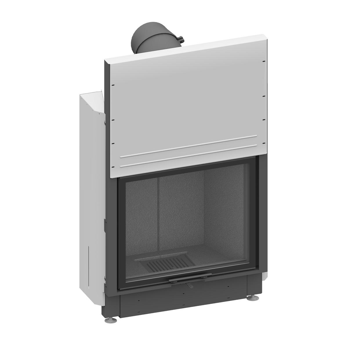 Kamineinsatz Schmid Lina 73 h mit 9 kW - Türhöhe: 63 cm - Brennraumauskleidung: Schamotte Anthrazit - modulares Blendrahmensystem: nein