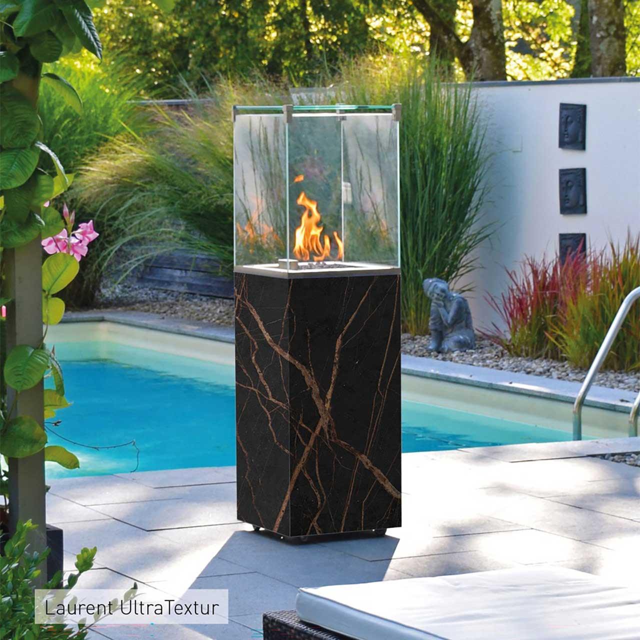 Gaskamin Terrassenofen Neocube O Q1 - Ausführung: Laurent ultra matt