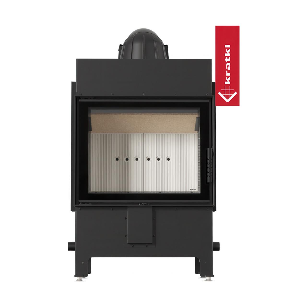Kamineinsatz Kratki LUCY/12/NEW 12 kW - Feuerraumauskleidung: weiß - Tür selbstschließend: ja