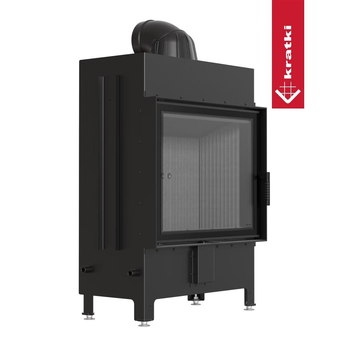 Kamineinsatz Kratki LUCY/15/NEW 15 kW - Feuerraumauskleidung: Schwarz - Tür selbstschließend: ja
