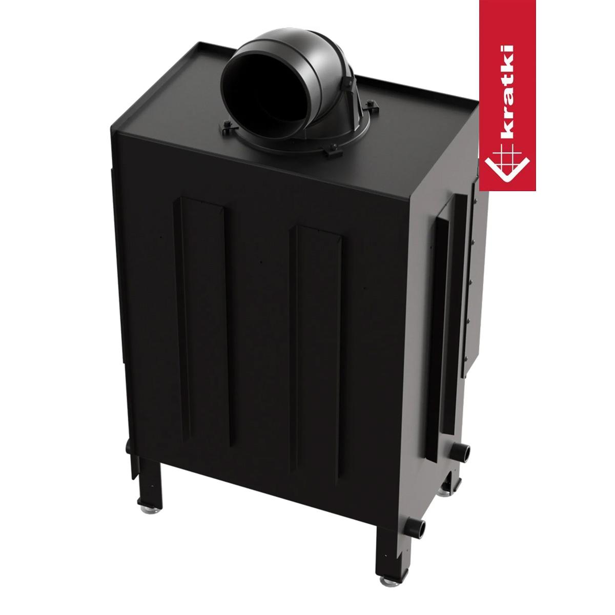 Eck-Kamineinsatz Kratki LUCY/12/NEW 12 kW - Türanschlag: rechts - Feuerraumauskleidung: weiß - Tür selbstschließend: nein