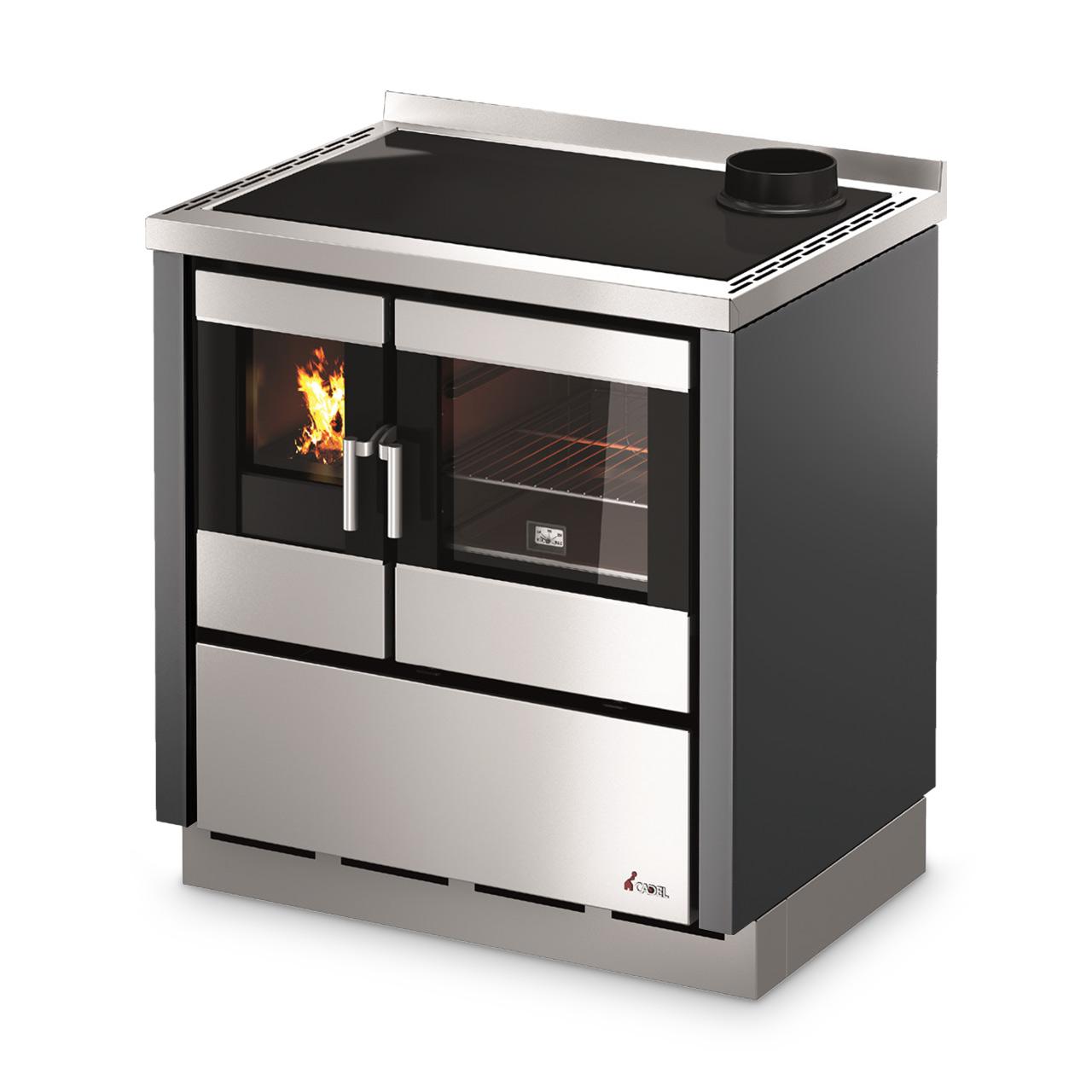 Holzherd Cadel Kook 80 4.0 (mit Lüftung) 7,5 kW - Ausführung: Stahl Anthrazit