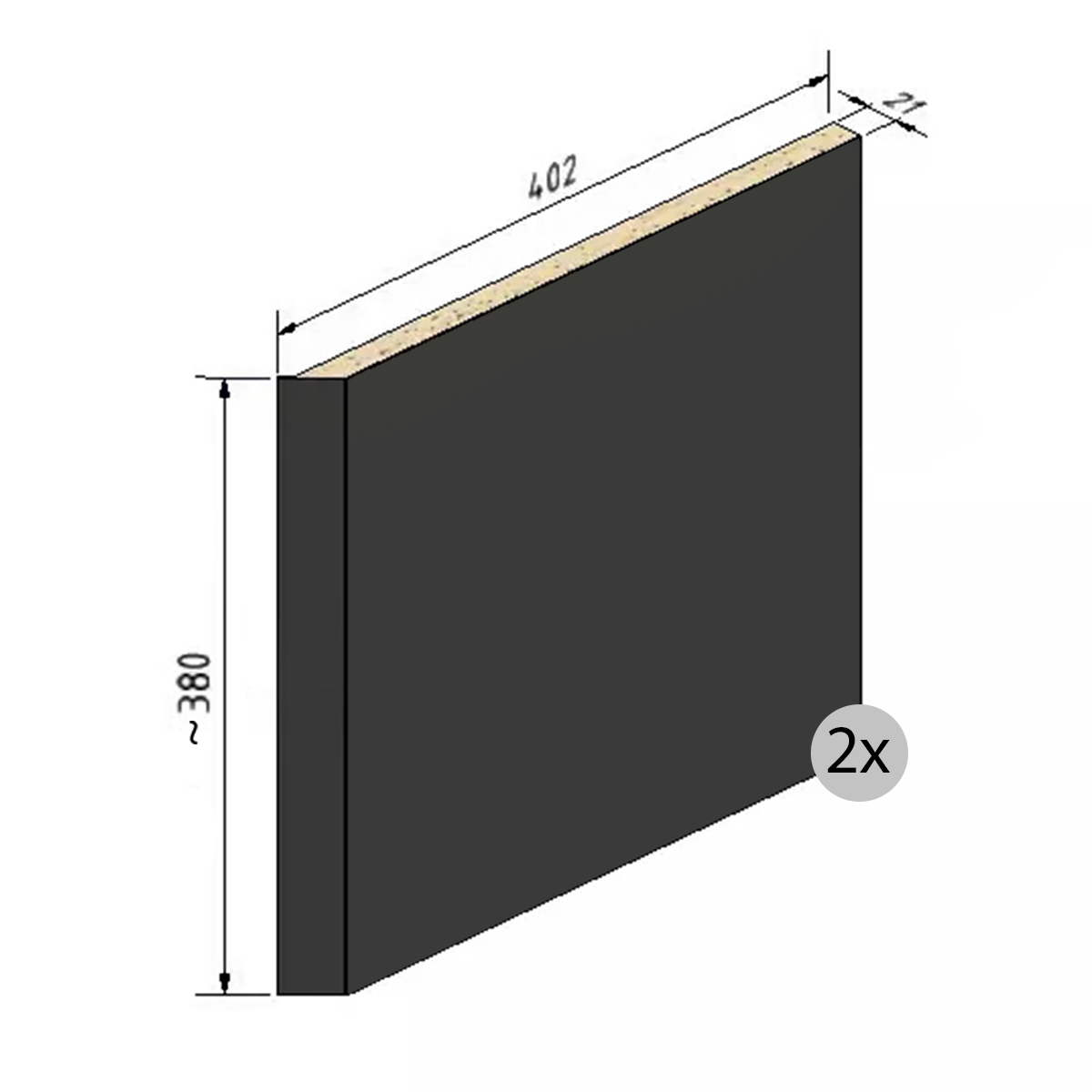 2x Wärmeschutzblech (Höhe ~380 mm)