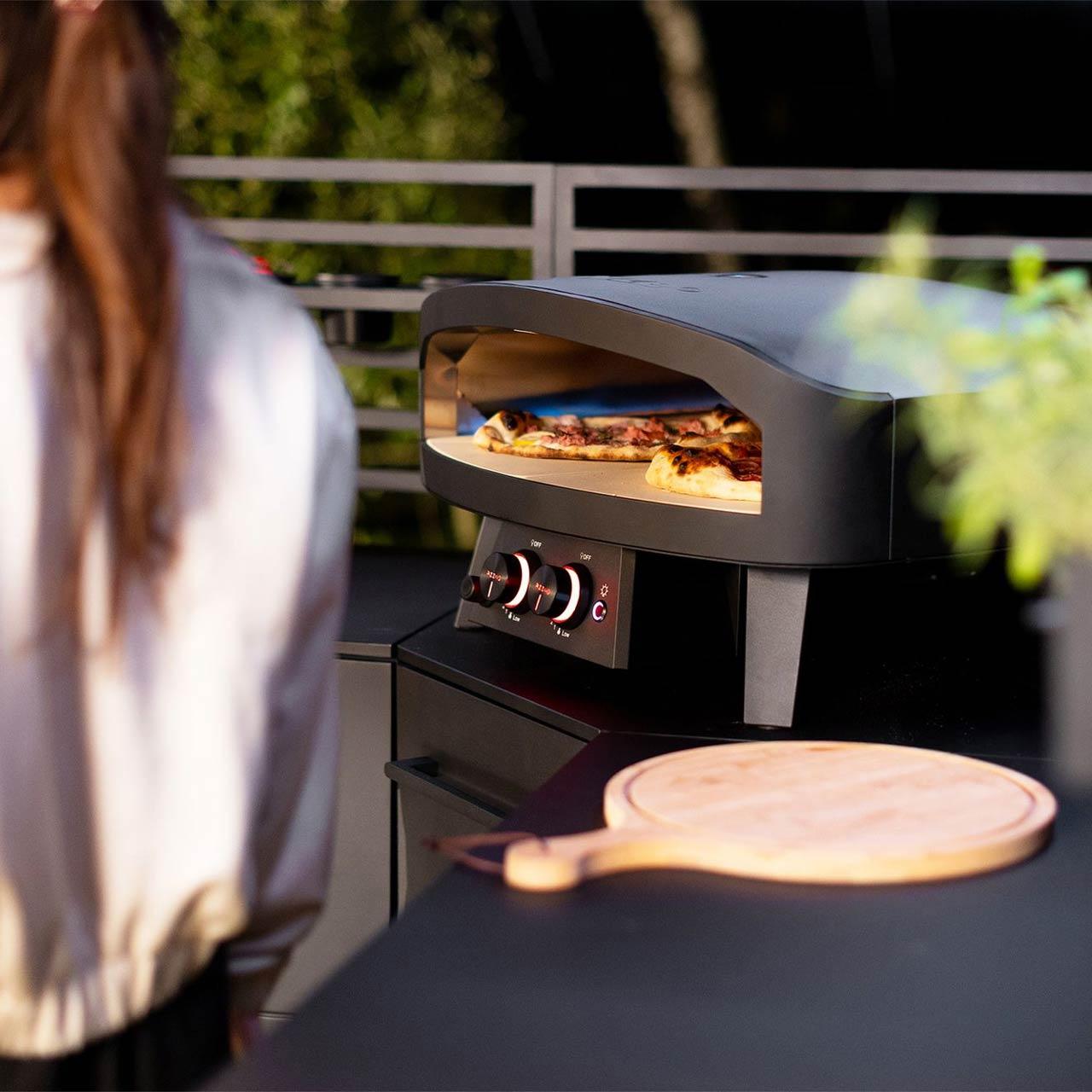 Gas Pizzaofen Cozze 24 Zoll Black Edition XXL Pizza bis 60 cm