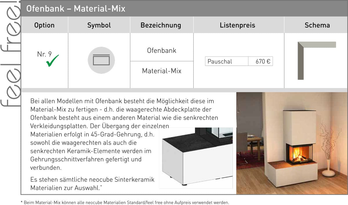 Ofenbank – Material-Mix
