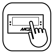 MCZ Logo bedienbar per Bedientafel