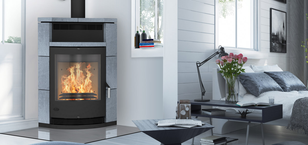 Fireplace Lyon Speckstein Montagebeispiel