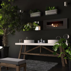 eingebauter Wand Ethanol Kamin